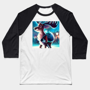 Cute Raindeer Drawing Baseball T-Shirt